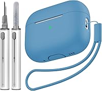 Vista 41 de Compatible con Airpods Pro 2 Case, Funda Protectora de Piel de Silicona Suave con Kit de Limpieza y Cordón Compatible para AirPod Pro de 2ª