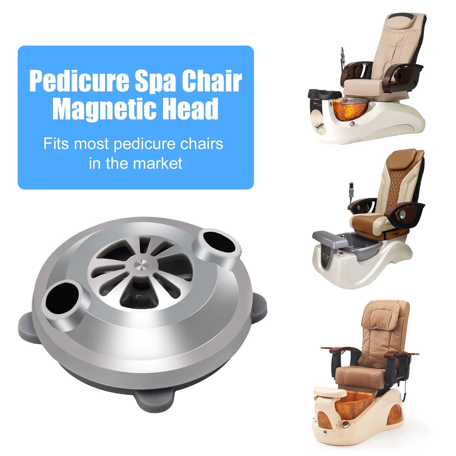 2 unids BF-004 Cabeza de chorro magnética sin tubería para LURACO Jet Motor Pedicura Silla Bañera Bañeras Spa Sillas Accesorios Plata 7
