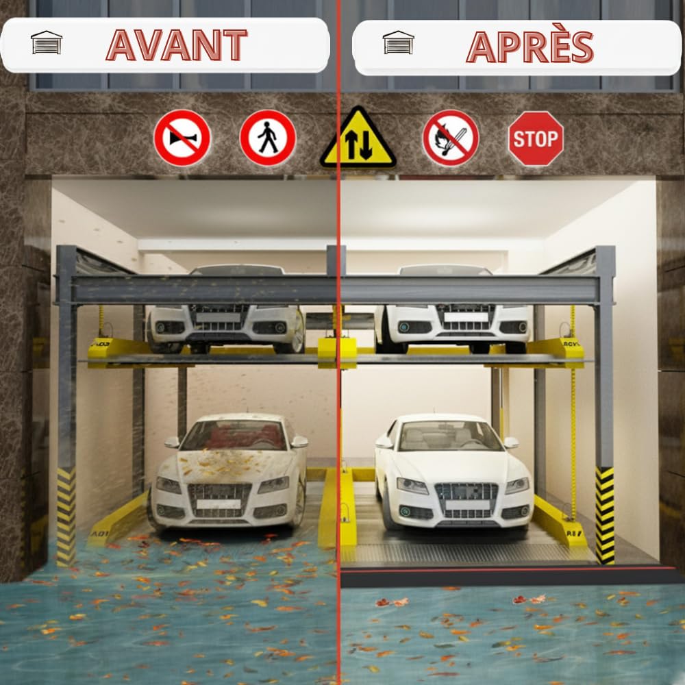 Joint Porte Garage - Isolant Seuil Porte de Garage Basculante & Sectionnelle, Bas de Porte de Garage (Standard 3m*9cm*1.6cm)
