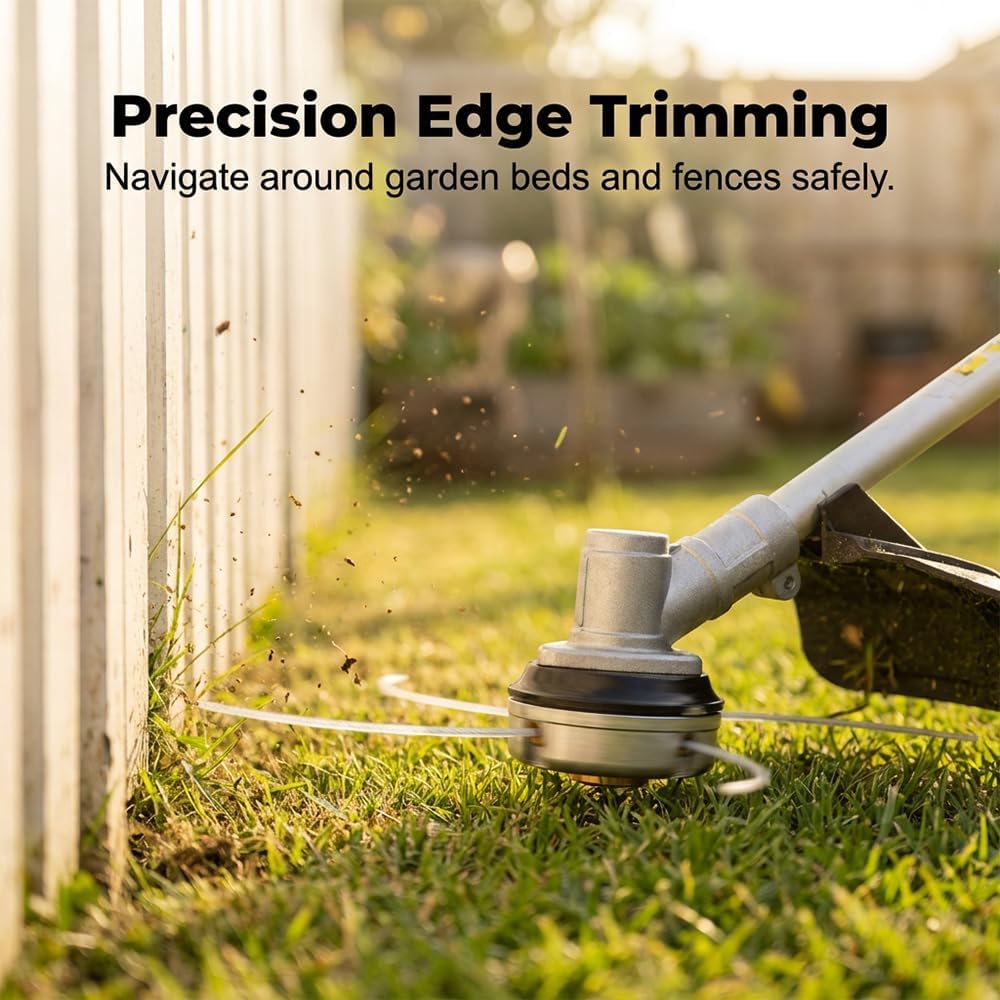 2 Pieces String Trimmer Replacement Head, 2026 New Aluminum Alloy Weed Eater Head Attachments for 16mm Aperture Weed Eater Trimmers, Weeding Diameter 13.77 in for Moss, Weed, Rust Removal (2, Silver)