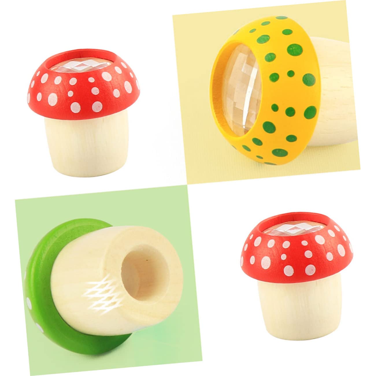 SUPVOX 2pcs Boys and Girls Kaleidoscope Science Experiment Toy Educational Toy Birthday Present Mushroom Theme