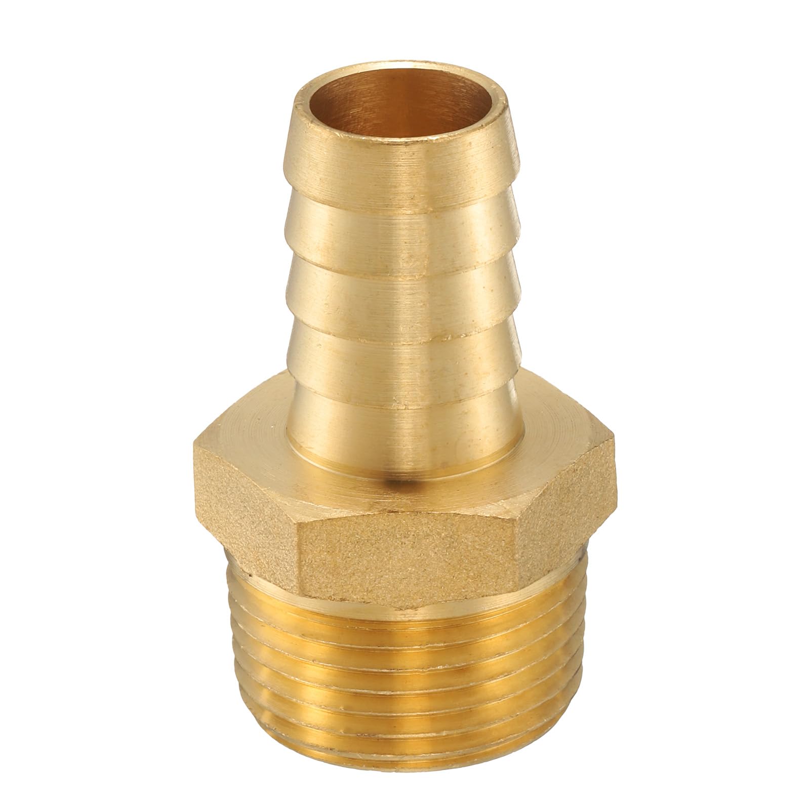 sourcing map Brass Barbed Fitting 3/4" NPT Male to 5/8" Hose ID for Home Brew Pipe Fitting Direct Thread Tower Connector Durable Construction