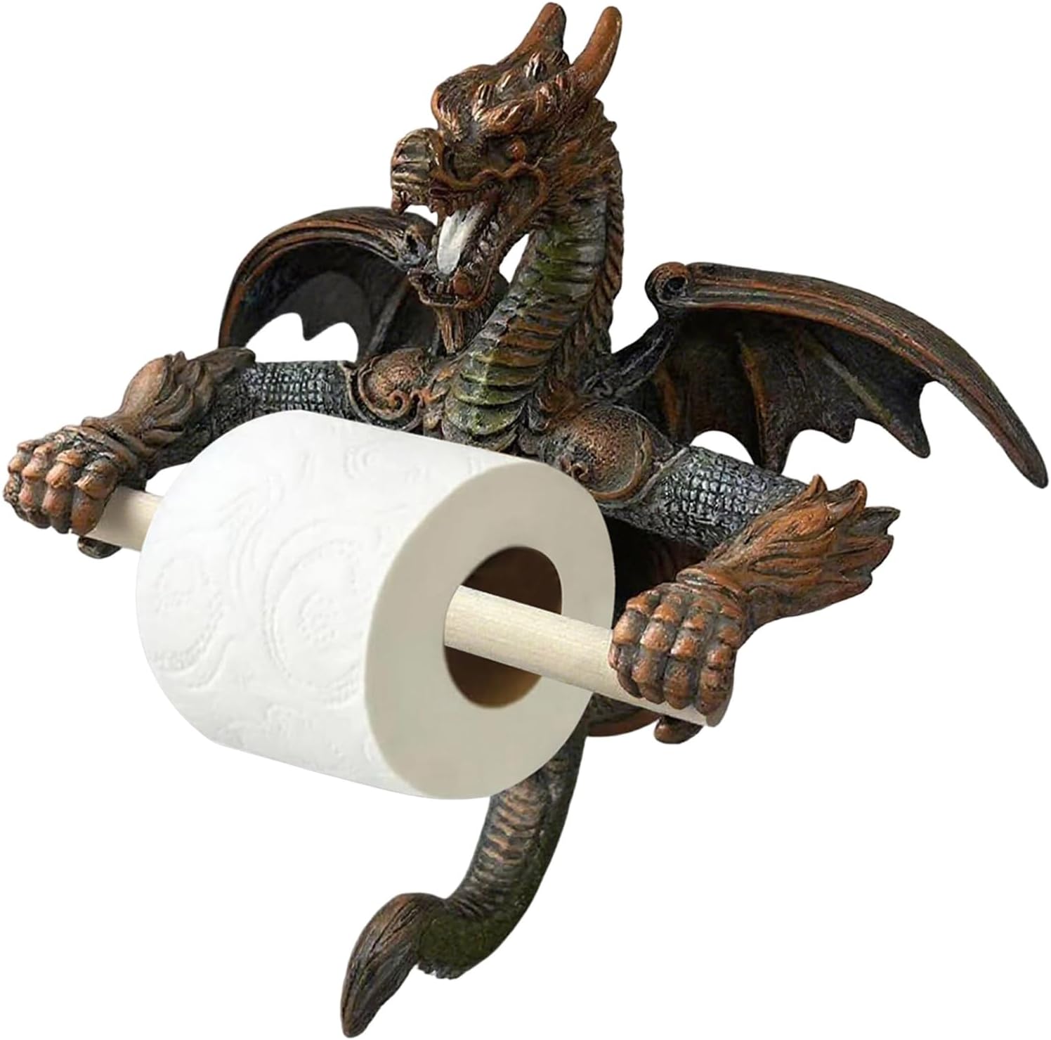 Unique Dragon Toilets Paper Holder Storage Rack None Drilling Tissue Roll Holder Stand Wall Mounted Bathroom Tissue Rack