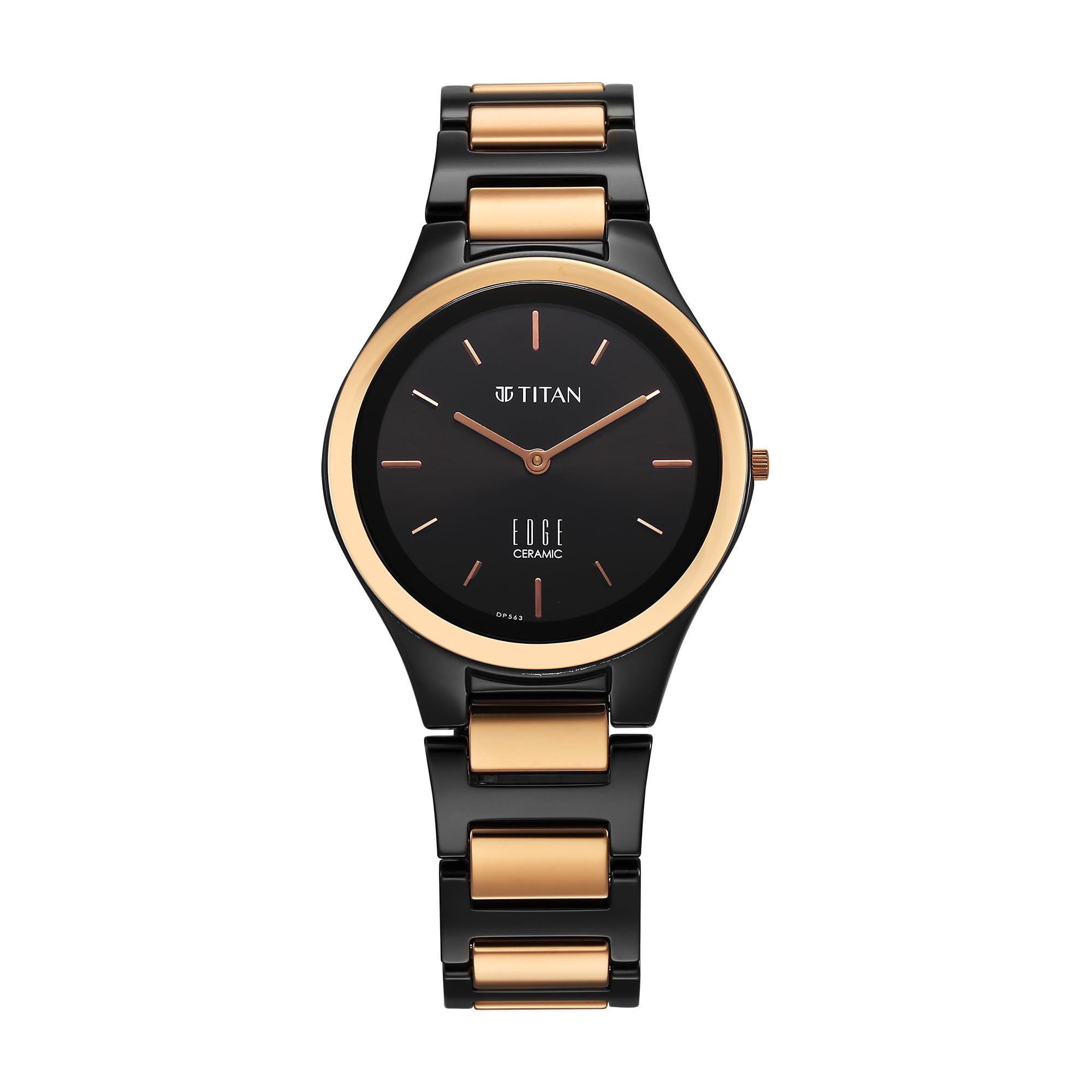 Titan Ceramic Quartz Analog Black Dial Ceramic Strap Watch for Women/NT2653KC05-image-43