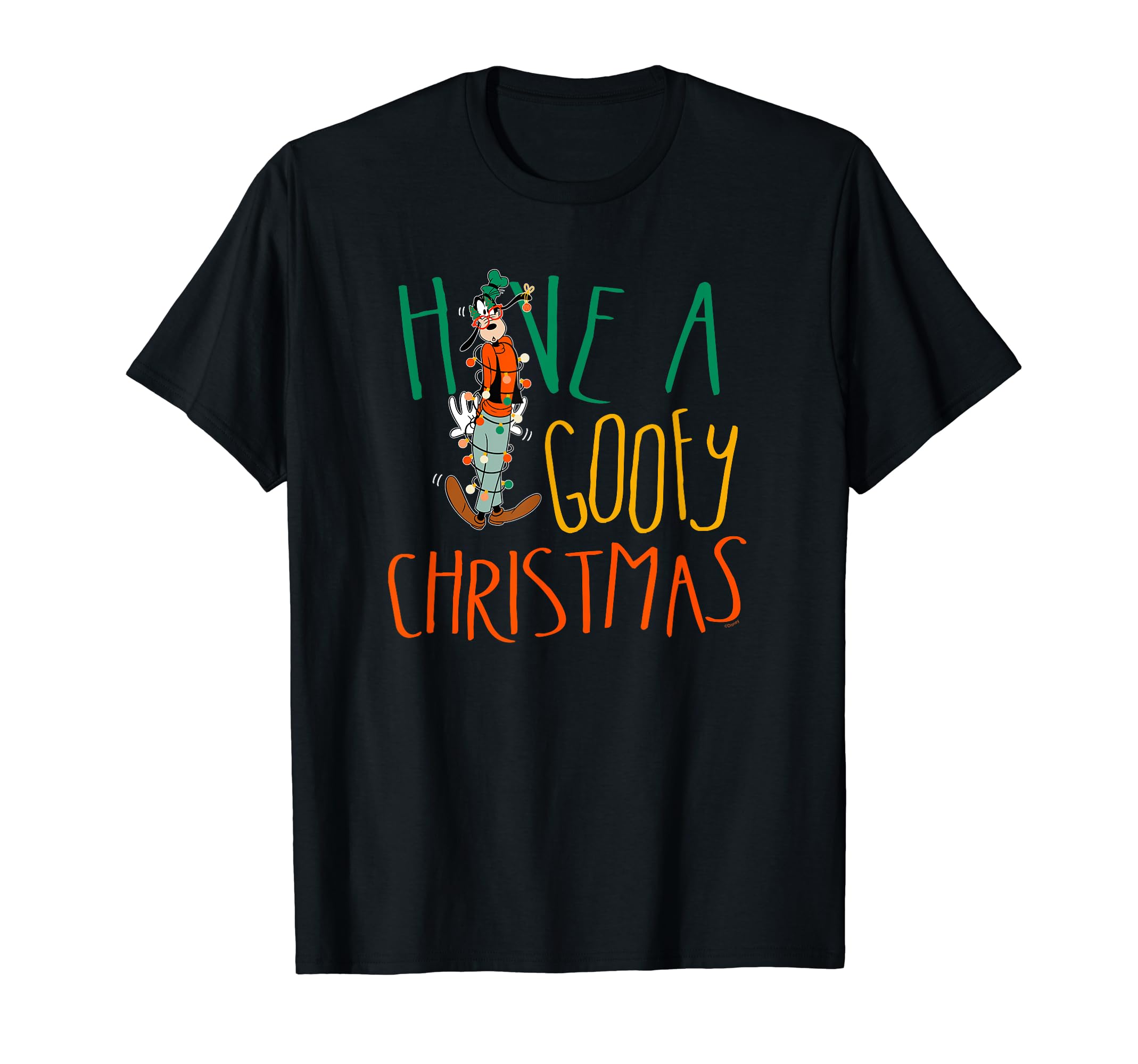 Disney Have a Goofy Christmas Tangled Lights Funny T-Shirt