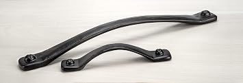 Richelieu | Sheffield 5 1/16-in (128 mm) Matte Black Arched Barn Door Pull