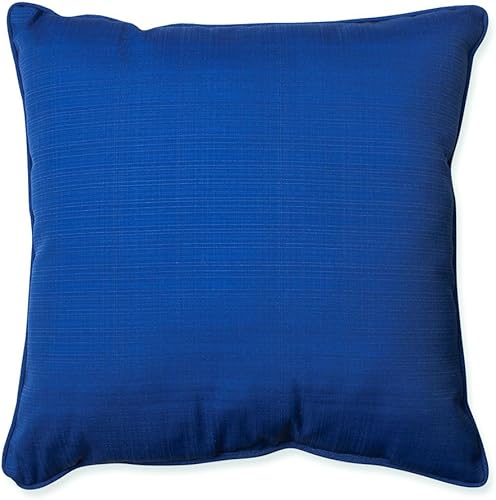 Vista 356 de Pillow Perfect - Cojín cuadrado para asiento de esquina para exteriores o interiores, color cobalto