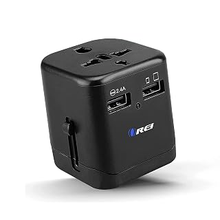 Orei Universal Travel Adapter with 2 USB Ports (2.4A Smart Plug Charging), Multiplug Socket Power Plug for Cell Phones, Tablets, Camera, for Travelers