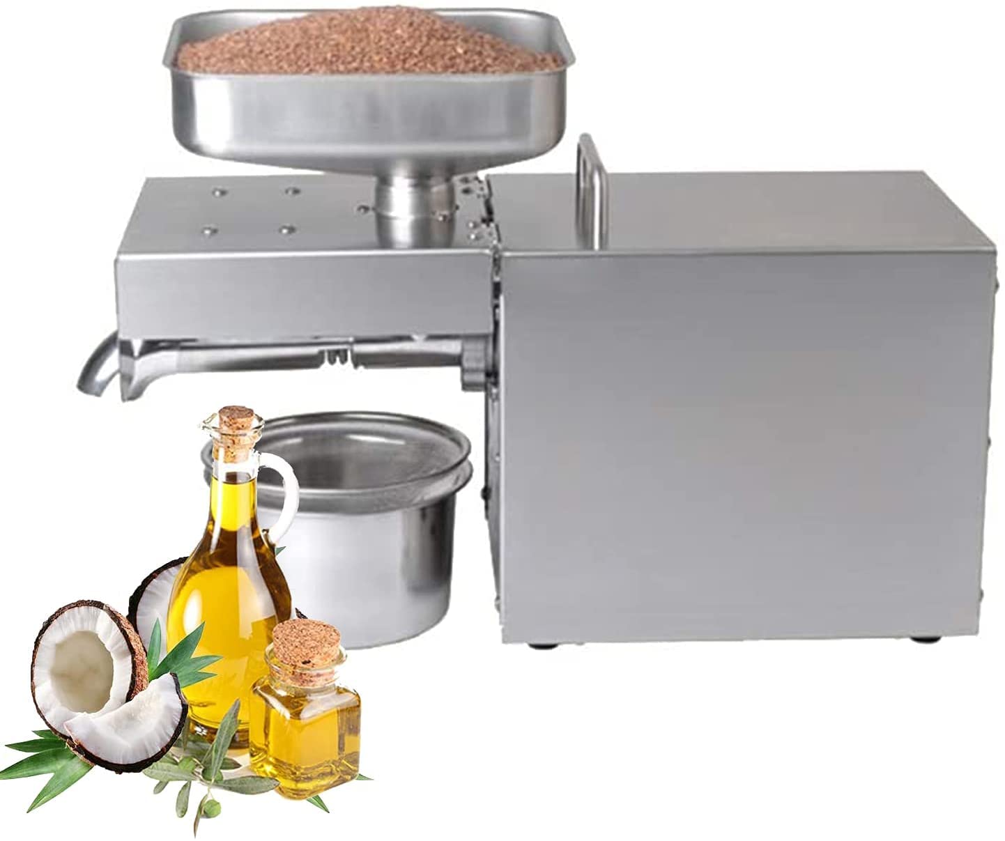 MYUYEE Oil Press Machine 1500W Household/Commercial Grade Automatic Oil Expeller For Flax Pecan Peanut Canola Sesame Sunflower