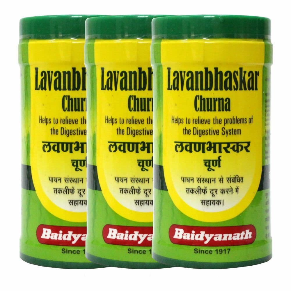 Baidyanath Asli Ayurved Lavan Bhaskar Churna | Improves Digestive System | 60 Gms - (Pack Of 3)