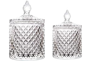 Diamond-Cut Crystal Container: Radiant Storage and Display