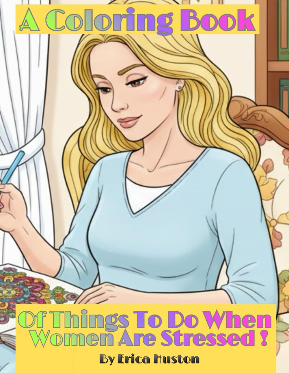 A Coloring Book Of Things To Do When Women Are Stressed !
