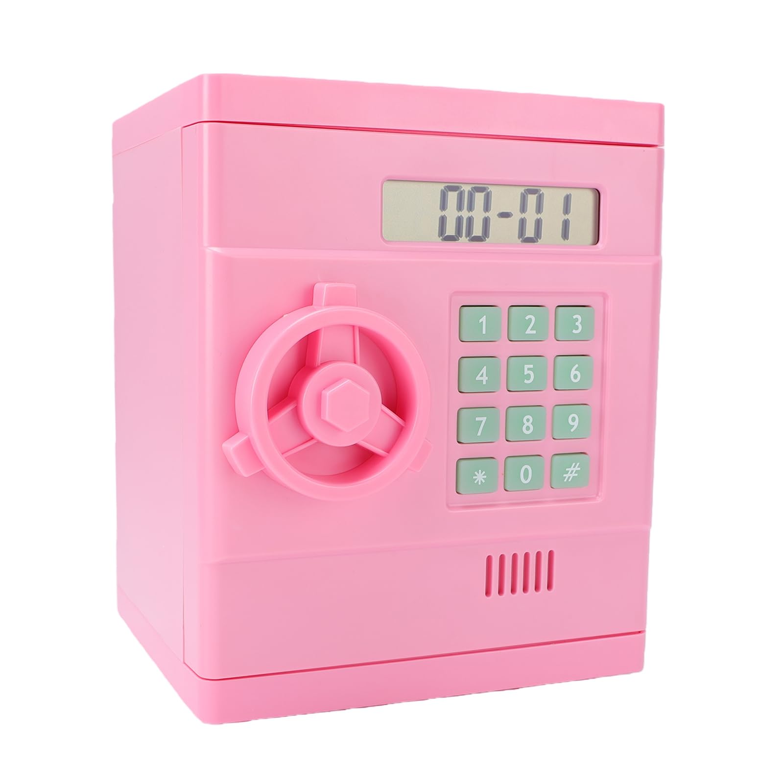 Cosiki Salvadanaio Elettronico Banca di Codici Interattiva di Grande capacità con Protezione Tramite Password per Bambini e Adulti Bianco 5,5x5,6x6,9 Pollici