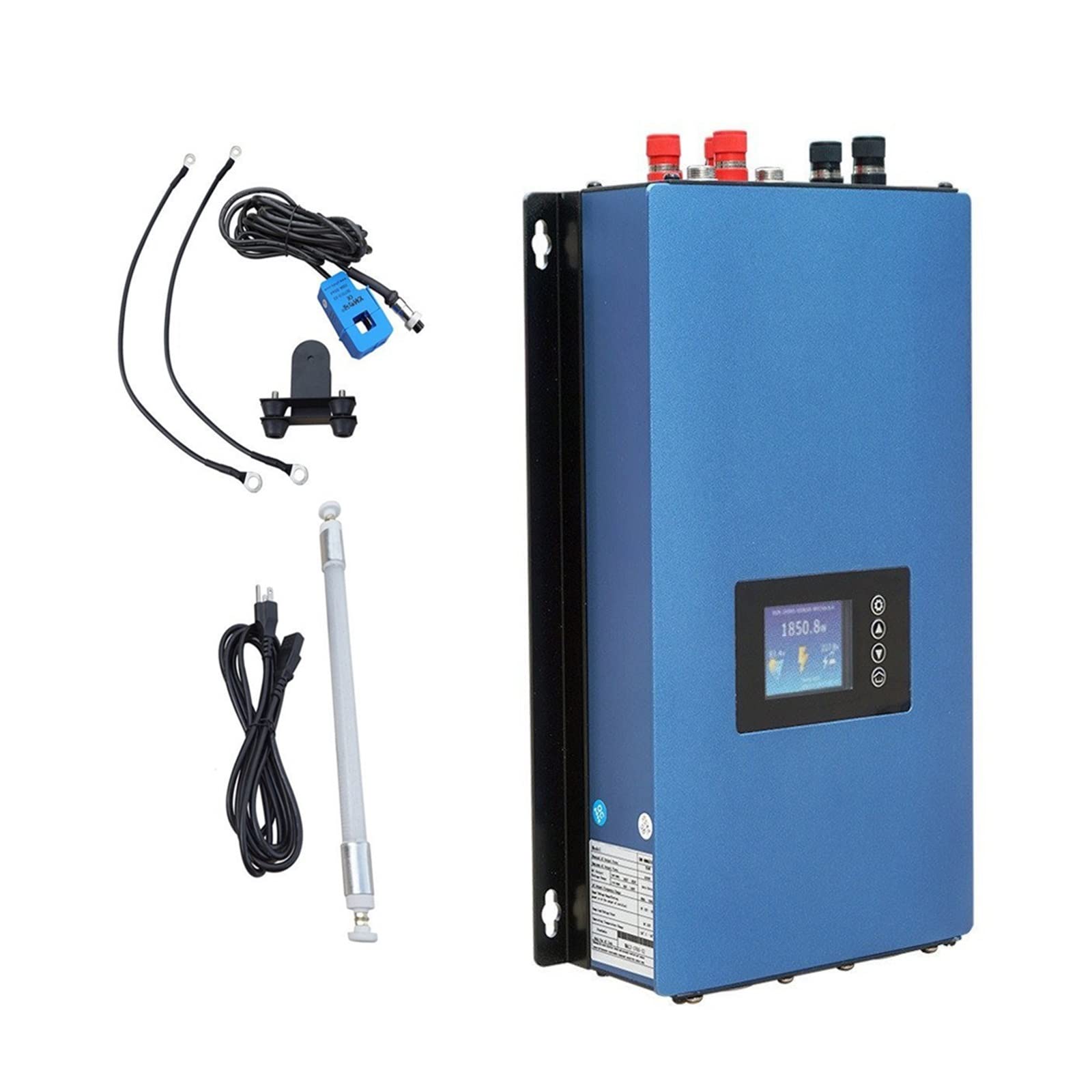 Falownik sieciowy 1000 W, czysta fala sinusoidalna, wyjście AC, generator turbiny wiatrowej z wyświetlaczem LCD i rezystorem obciążenia rozładowania (z czujnikiem i Wi-Fi, 45-90)