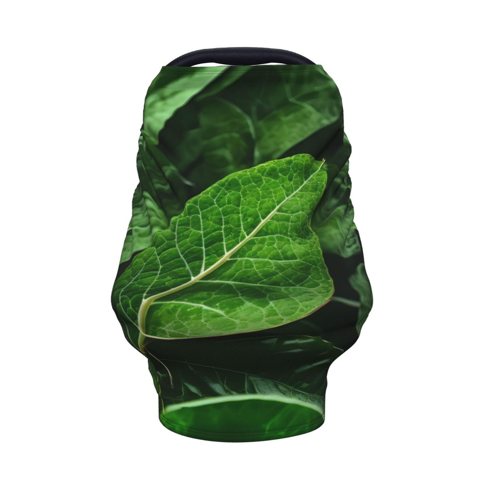 XZDHYZ Green Leaf Nature Versatile full-print Stroller Chair Cover/Nursing Cover, specially designed for your baby, Black