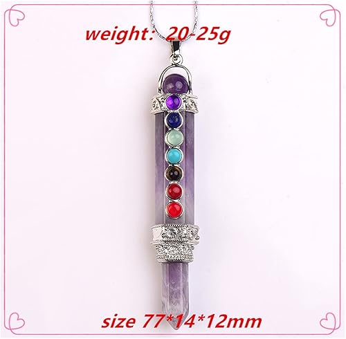 Miniatura 6 de Feng Shui Decorar 1PC Piedra Natural Lápiz Punto Péndulo Para La Radiestesia 7 Varita Reiki Cuarzo Cristal Colgante Péndulo Regalo Espiritual Crudo