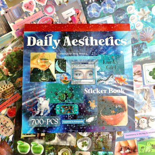Image of Retro Japanese Sticker Book with Over 1200 Pcs, 30 Sheets of Manga Style Aesthetic Stickers for Journaling and DIY Craft