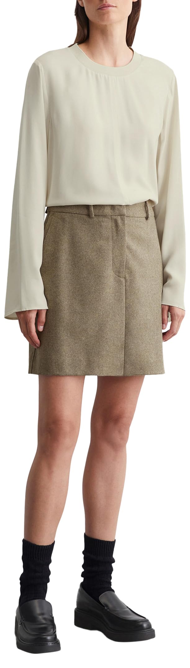 Marc O'Polo Damen Shirtbluse aus Viskose Langarm