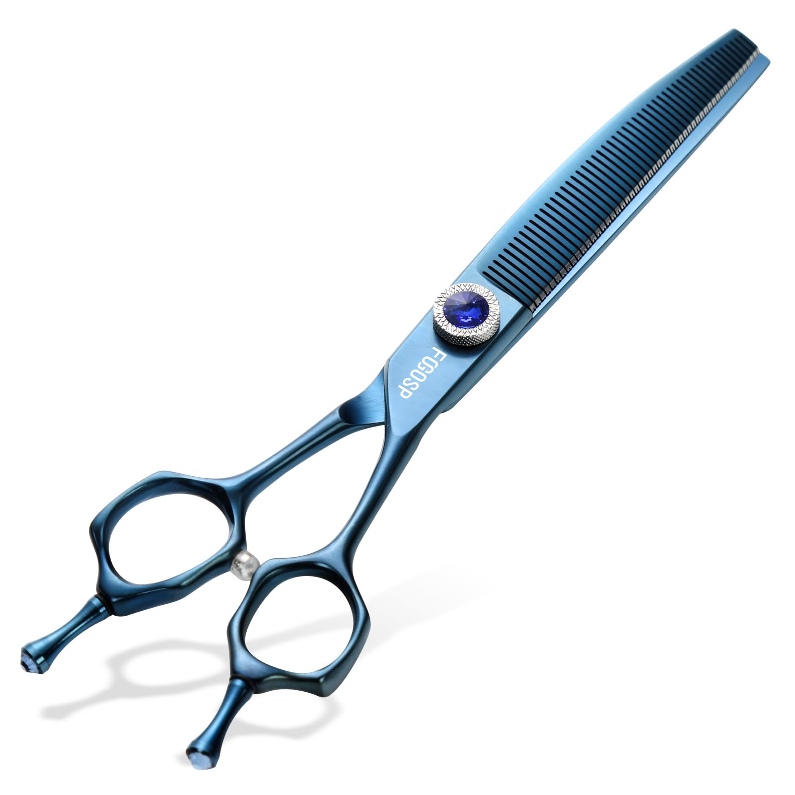 FOGOSP Professional Curved Thinning Dog Grooming Scissors 7'' Curved Thinner Shears for Dogs Pet 52 Teeth Japan VG10 Sharp and Smooth(7Curved Thinner,