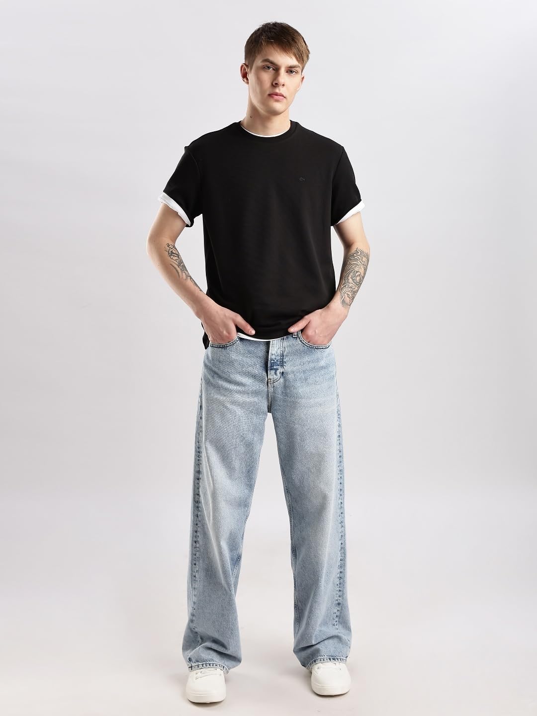 Calvin Klein Mens Micro Waffle Short Sleeve T-Shirt - Image 4