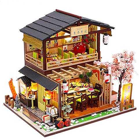 CUTEBEE DIY Wooden Dollhouse Kit with Music Cover