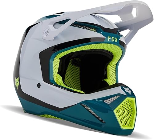 Fox Racing V1 Casco de motocross, azul Nitro Maui, L