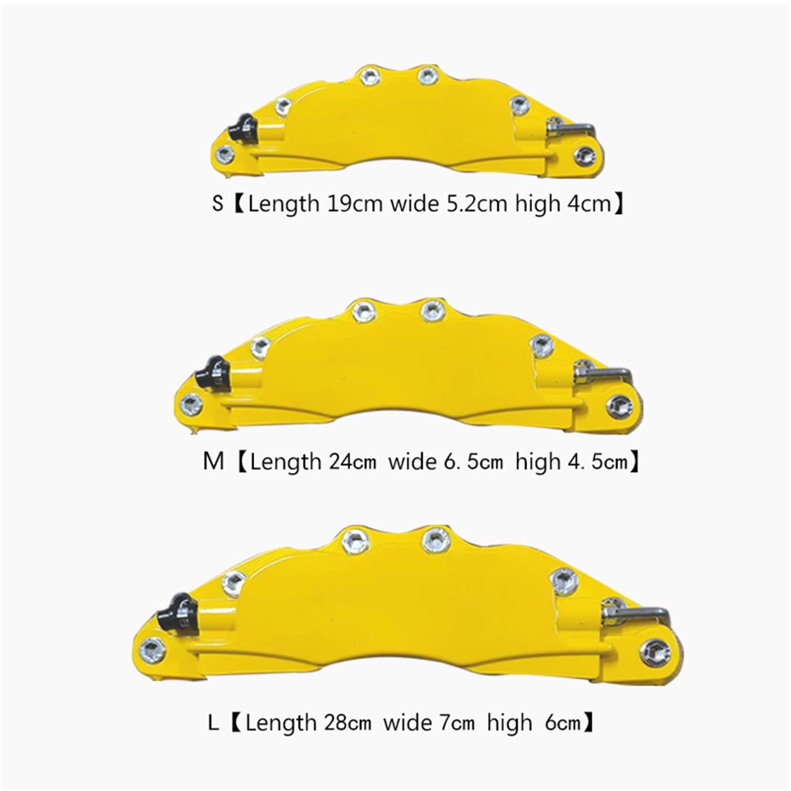 Osłona Zacisku Hamulcowego Z Aluminium Samochodowego Osłona Zacisku Hamulcowego Uniwersalnego Samochodowego Osłona Zacisku Hamulcowego Metalowego Osłony zacisku(Yellow,L)