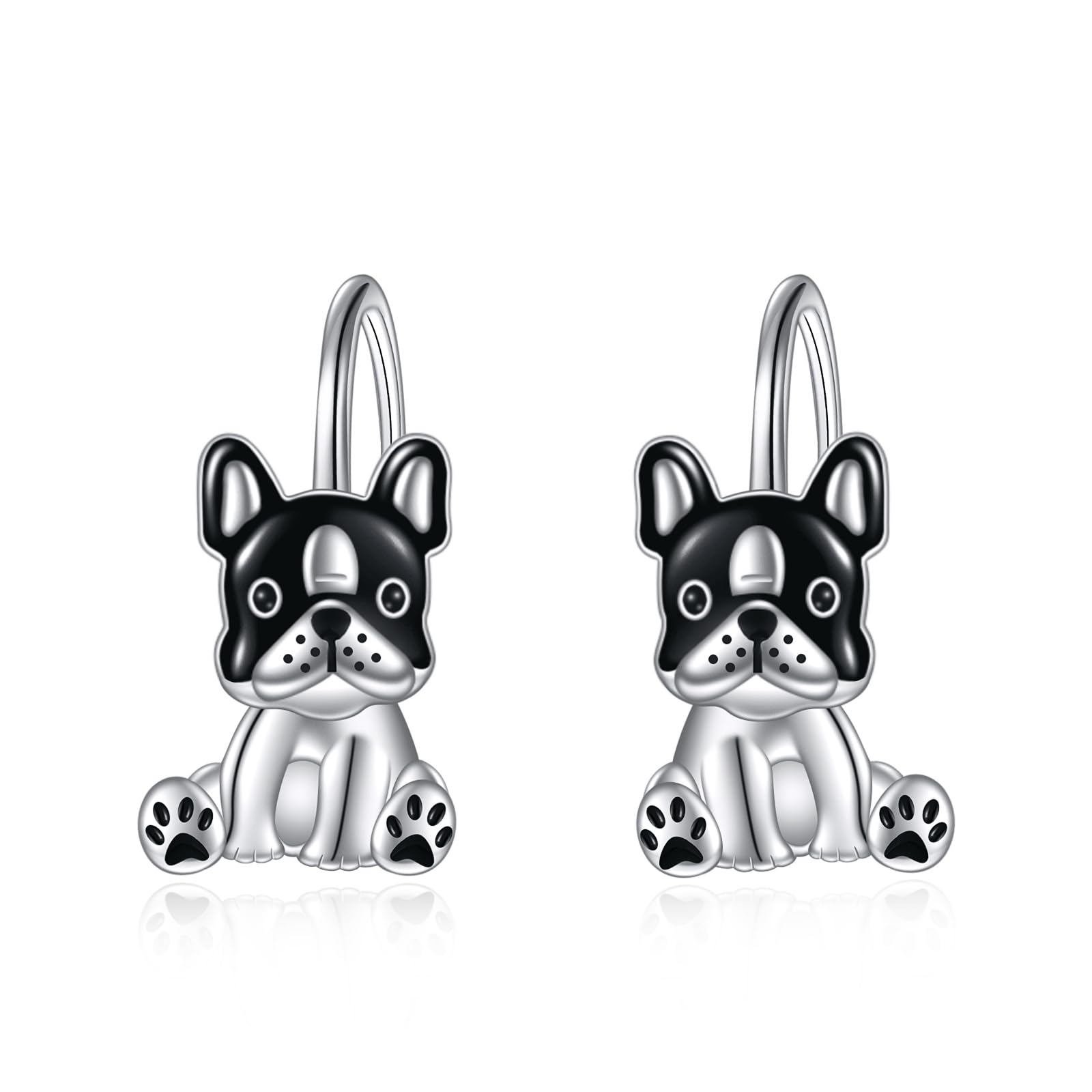 VONALA Animal Earrings Sterling Silver Bulldog/Fox/Flamingo Dangle Hoop Jewelry Gifts for Women Animal Lover