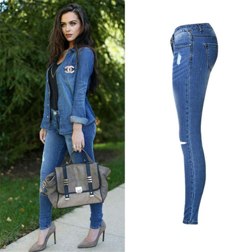 Schlanke Röhrenjeans Frauen Streetwear Schnurrbart Effekt Vintage Vaqueros Mujer Niedrige Taille Sexy Push Up Ripped Jeans für Frauen-34