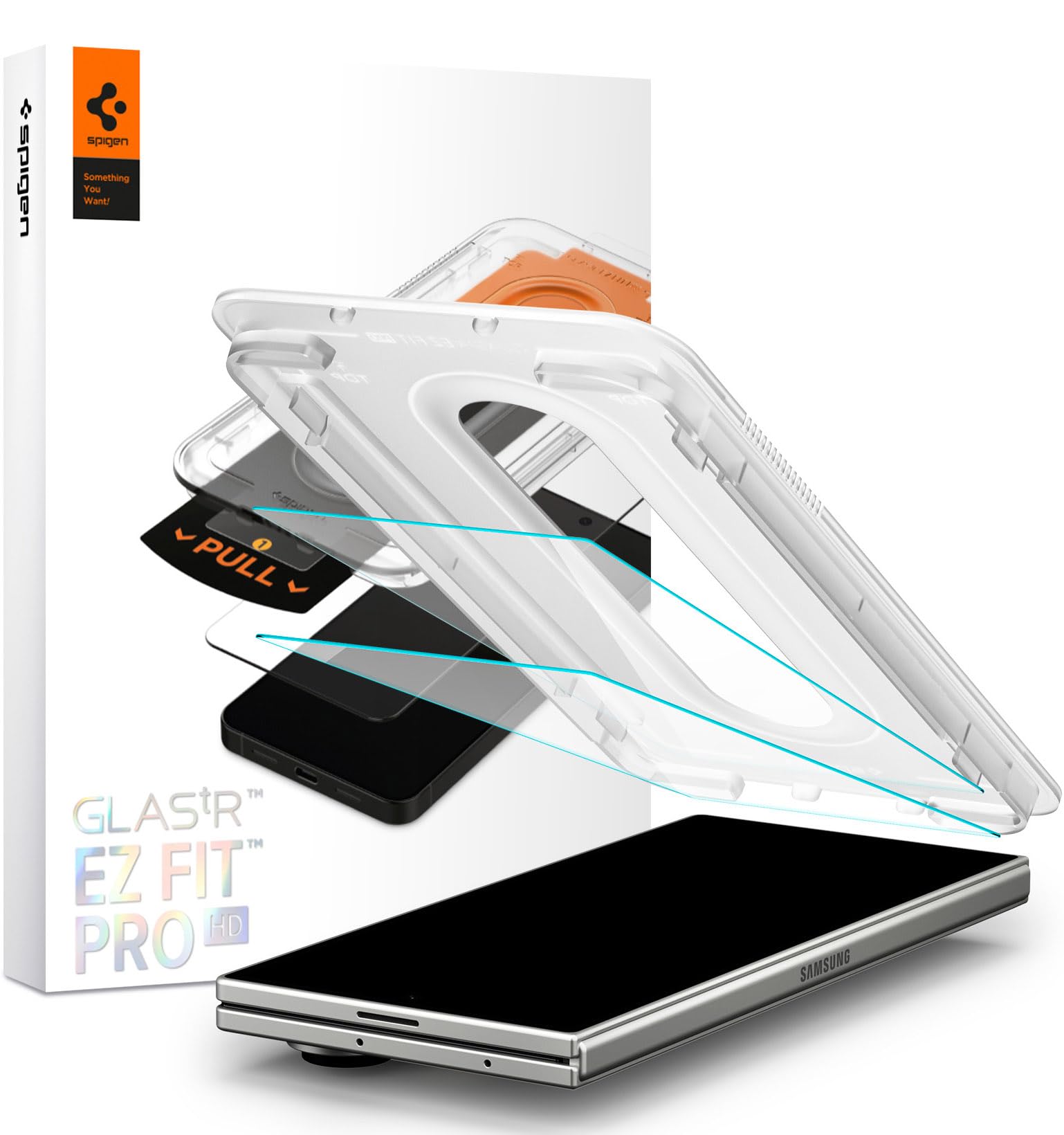 Spigen GLAStR EZ-Fit HD [2 PACK] for Samsung Galaxy Z Fold 7 Screen Protector Front screen Tempered Glass - [2 Pack]