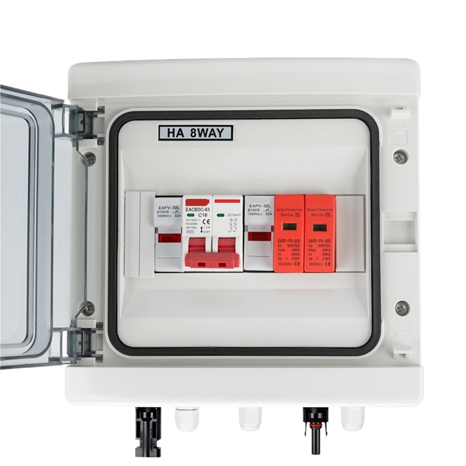 Boîtier de combinaison PV évite les courts-circuits solaires avec disjoncteur 63A