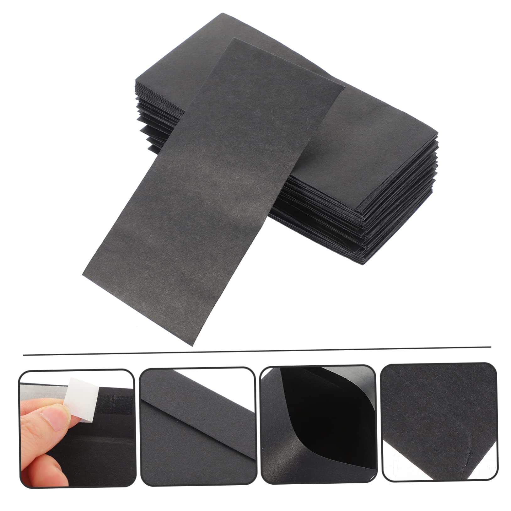 NUOBESTY 120pièces Enveloppes Autocollantes Pour Noir Pochettes Budget Multifonctions Pour Stockage Bijoux Billets Et Accessoires Pratique Pour Organisation Quotidienne