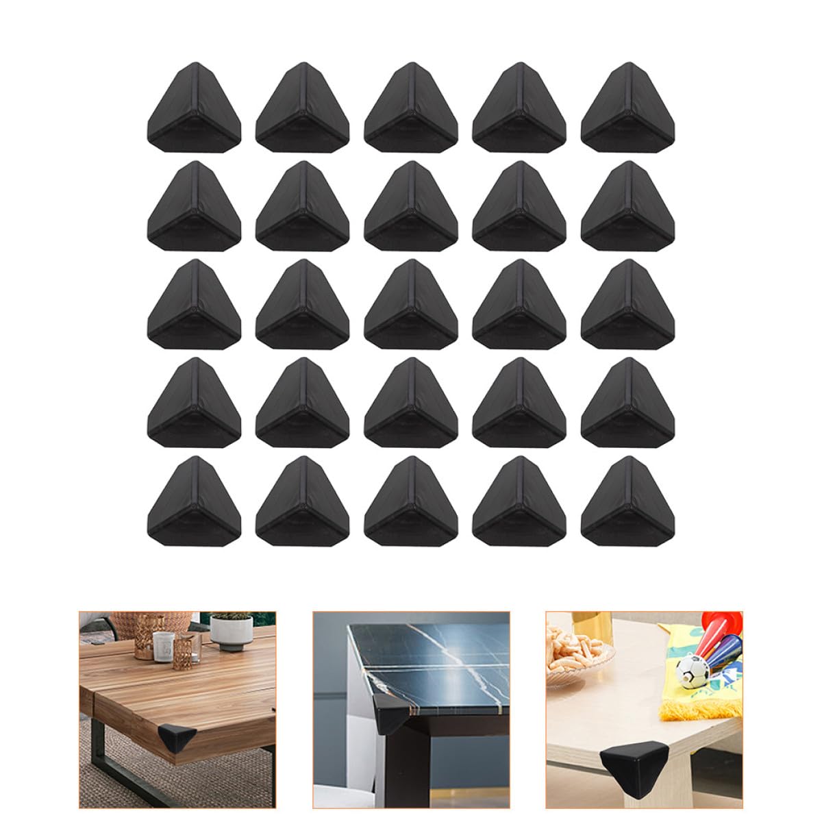 Protectores de Esquinas de Plástico Negro para Cajas de Cartón y Muebles, Anti-colisión y Ligeros, Paquete de 100 Unidades para Embalaje Seguro