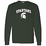 UGP Campus Apparel AL03 - Michigan State Spartans Arch Logo Long Sleeve - X-Large - Forest Green