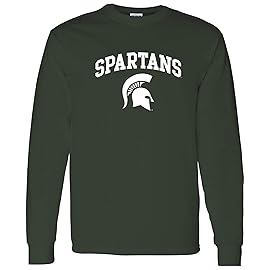 UGP Campus Apparel AL03 - Michigan State Spartans Arch Logo Long Sleeve - X-Large - Forest Green