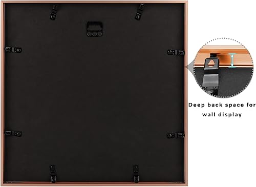 Vista 30 de Frametory - Colección de marcos de metal para fotos, marco de aluminio para fotos con alfombrilla de color marfil y cristal real Dorado