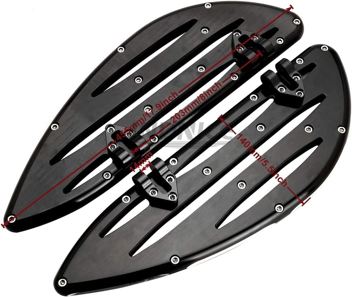 Fatboy For Harley softail floorboards + brake arm + Heel Toe Shift Lever + passenger footboard Black 2000-2017