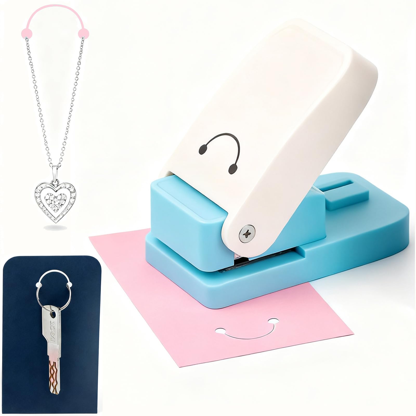 Earring Card Punch, Earring Necklace Hole Puncher, Portable Hangtag Punch Tool for Selling Jewelry, DIY Projects, Card Making, Scrapbooking, Craft, Display Cards Arts Supplies Crafting Tools