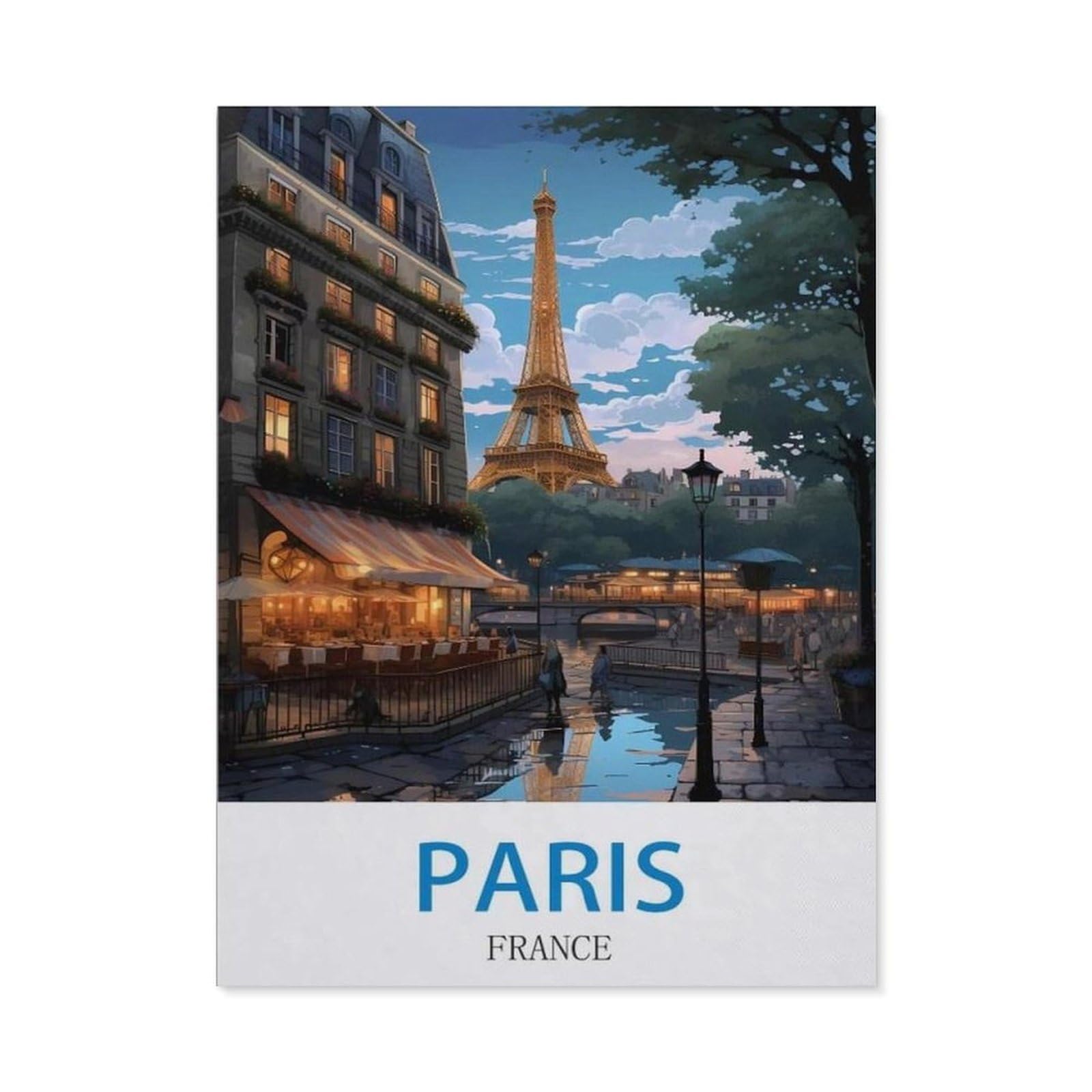 BEAYODKP Full Diamond 5D DIY Diamond Painting，Paris France（40x50cm）