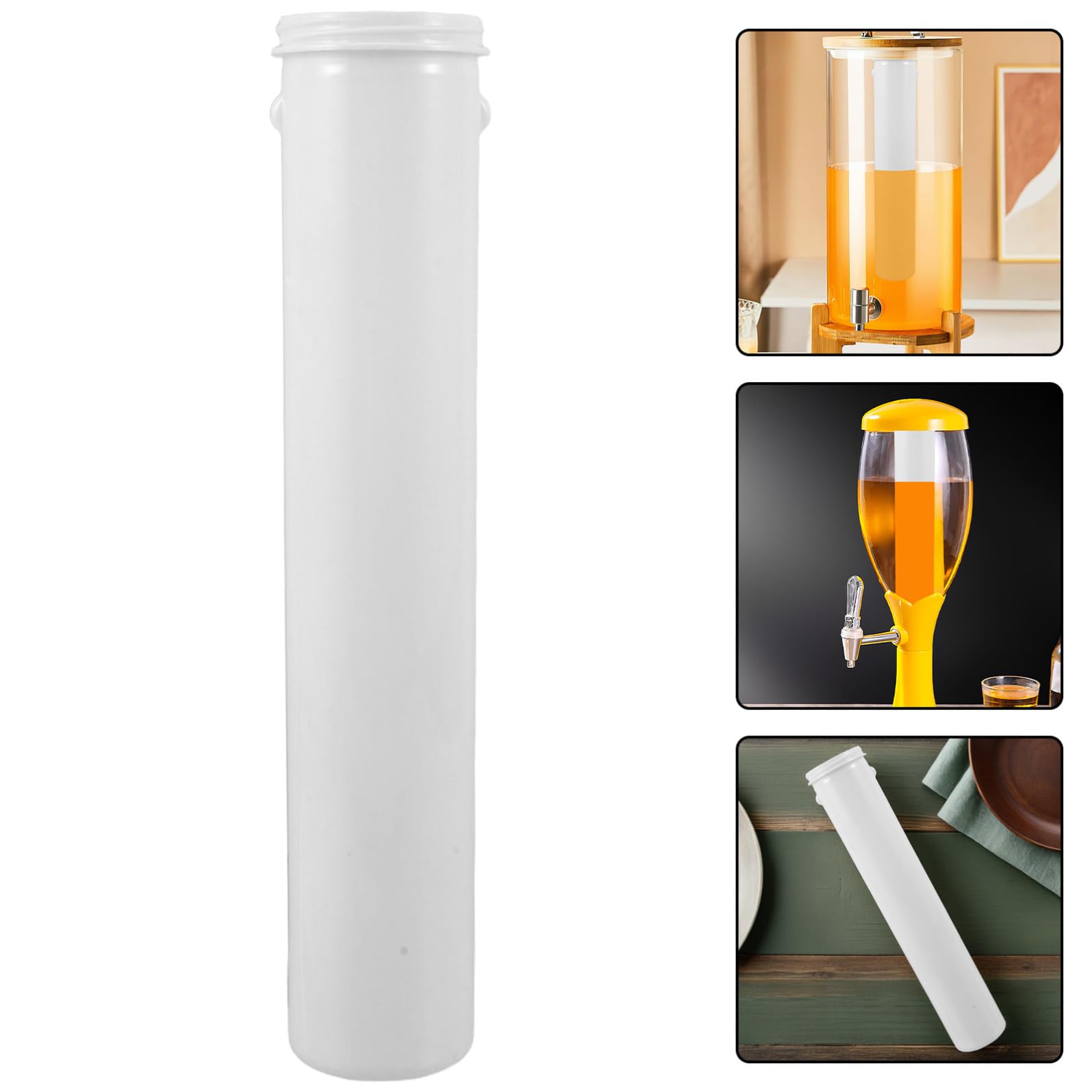 Generico Dispenser per Bevande Tubo di Ghiaccio Secco Alimentare per Cocktail, Asta di Raffreddamento in Plastico Bianco per Birra e Cocktail, per Bar e Casa