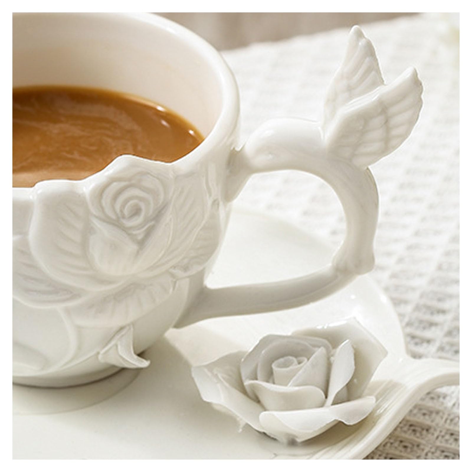 Ceramiczny zestaw filiżanek do herbaty, ręcznie wykonany kubek do kawy ze spodkiem, wielofunkcyjny kubek na mleko do herbaty, kawy i nie tylko - idealny do użytku domowego lub biurowego