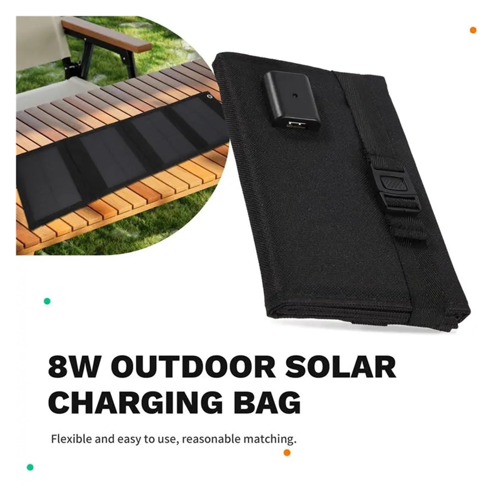 A04G-Pannello solare pieghevole Cella solare con uscita USB solare