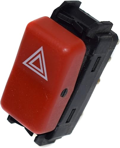 Miniatura 6 de eGang Auto Interruptor de luz de peligro de advertencia eléctrica 1248200110 para Mercedes-Benz C220 C280 190E 300D E500 E320 300E 1984-1995, rojo,