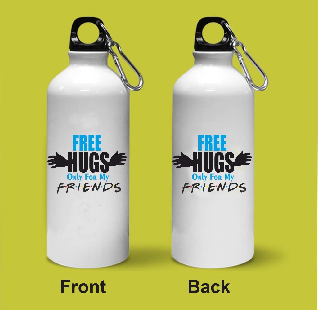 Crazy Sutra Classic Printed Quote Water Bottle/Sipper - 600Ml (FreeHugs_Sh)-image-31