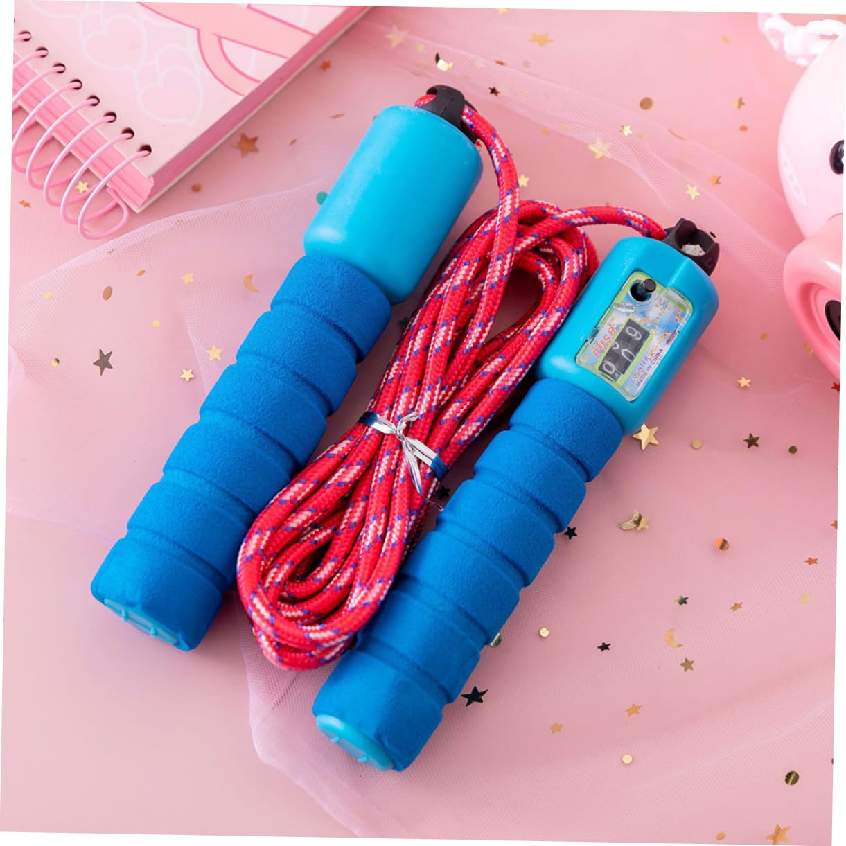 POPETPOP 2pcs Automatic Counting Jump Rope for Workout Fitness Training Sports Comfortable Grip Random Color Random Color