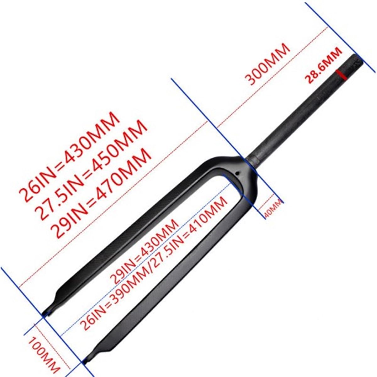Lampa światło 26/27,5/29'' włókno węglowe MTB sztywny widelec Qr 9 x 100 mm hamulec tarczowy rower górski przednie widelce 1-1/8'' bezgwintowa prosta rurka ultralekki rower