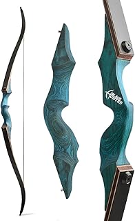 60 Inch Black Hunter Original Recurve Bow 20-60lbs Traditional Wood Longbow Right and Left Handed American Hunting Longbow for Outdoor Hunting Shooting
