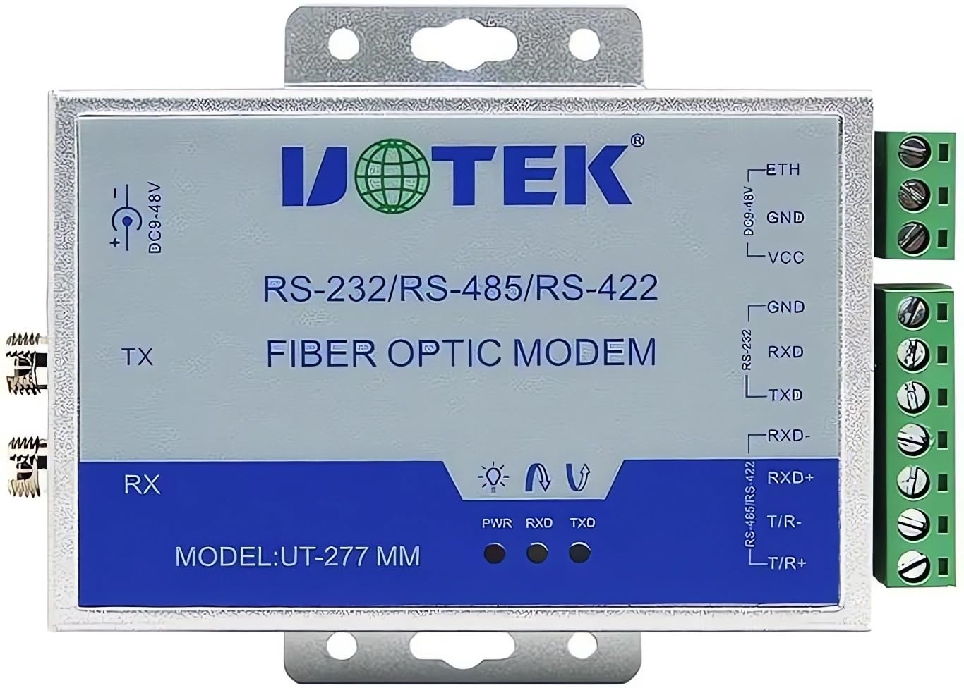 UTEK UT-277MM-ST RS-232/422/485 Convertisseurs de média à fibre optique