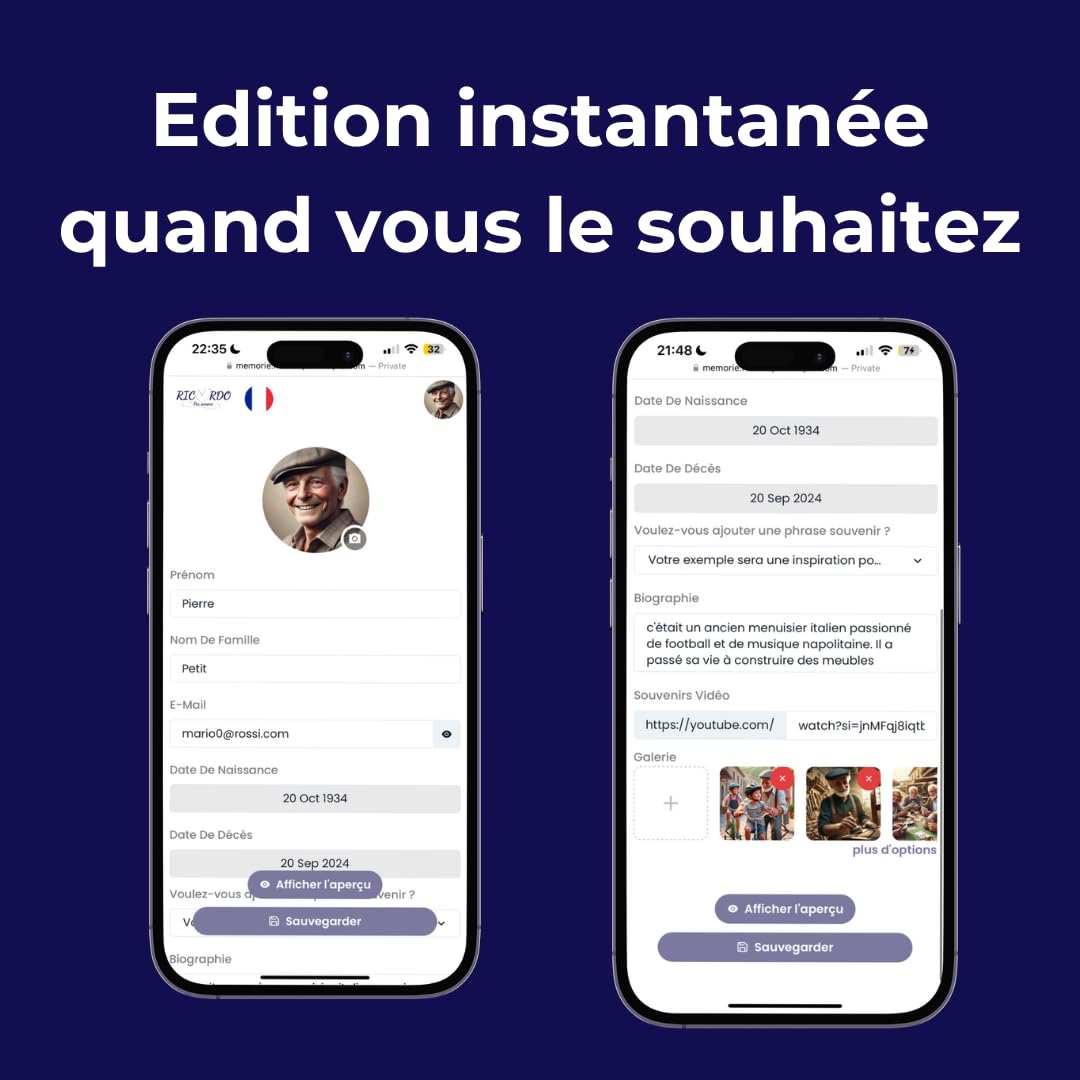 QR pour pierres tombales avec Mémoire Numérique - support QR code funérailles