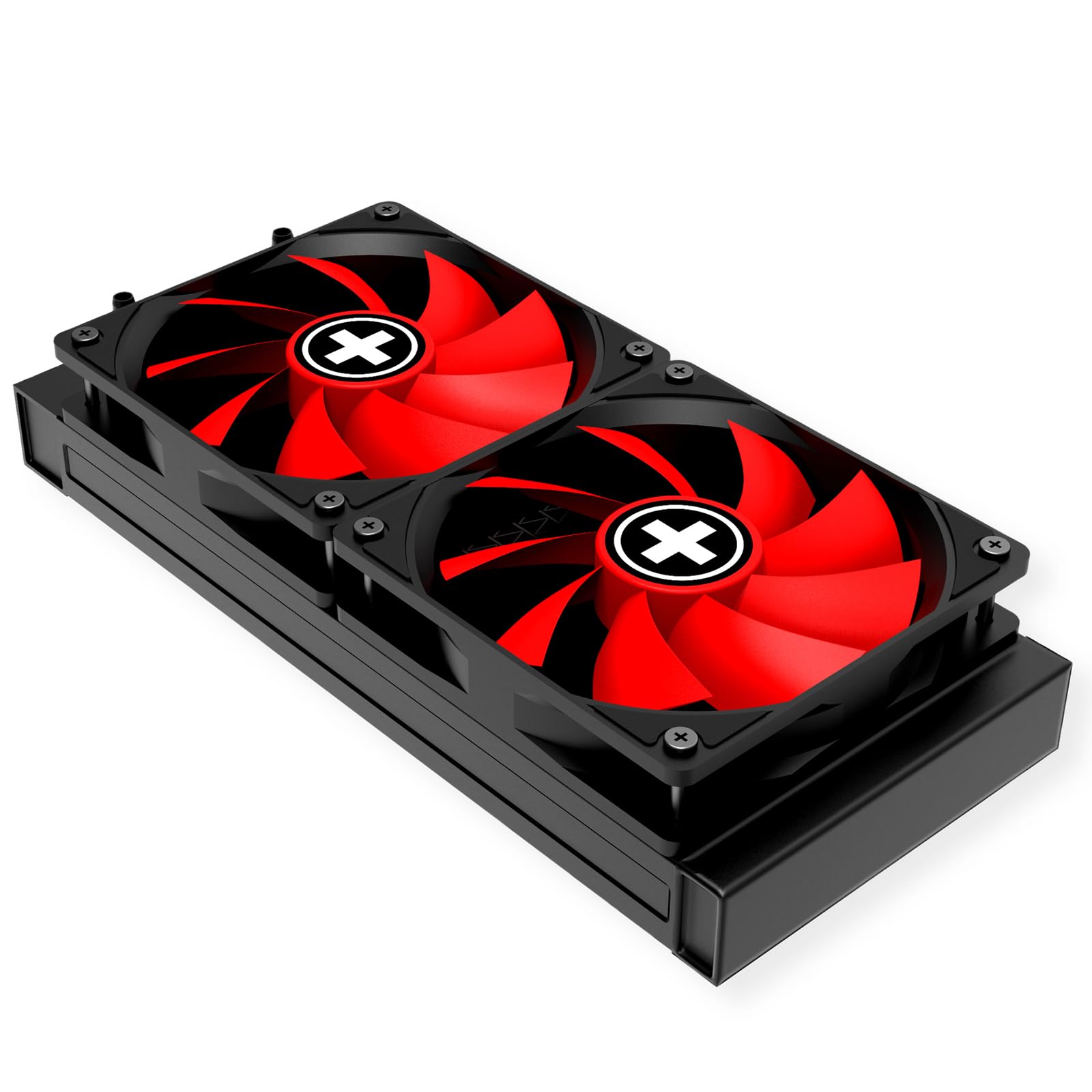 Xilence LQ240 AMD und Intel 240mm AiO Wasserkühlung, AM5/AM4, LGA 1700/2066/2011/1151/1150/1155/1156/1200, 300W TDP, leise 2x 120mm PWM Lüfter, für hohe Kühlanforderungen im Gaming/Streaming, schwarz